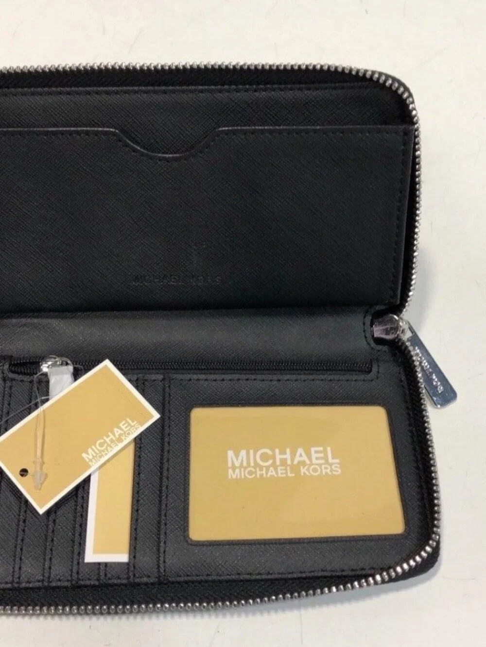 Michael Kors Large Continental Wallet Black PVC Leather